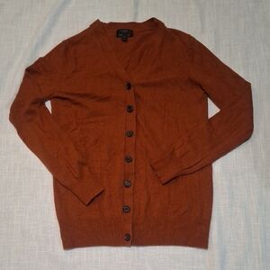 J. Crew Women's Burnt Orange Cardigan Sweater XS